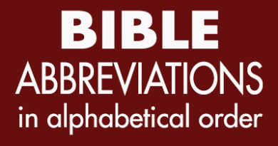 Bible abbreviations in alphabetical order